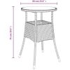 Matgrupp för trädgård med dynor 5 delar svart konstrotting&glas vidaXL – miniatyr 9