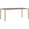 Matgrupp för trädgård med dynor 7 delar beige konstrotting&glas vidaXL 190 x 90 x 75 cm – miniatyr 4