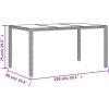 Matgrupp för trädgård med dynor 7 delar svart konstrotting&glas vidaXL 150 x 90 x 75 cm – miniatyr 9