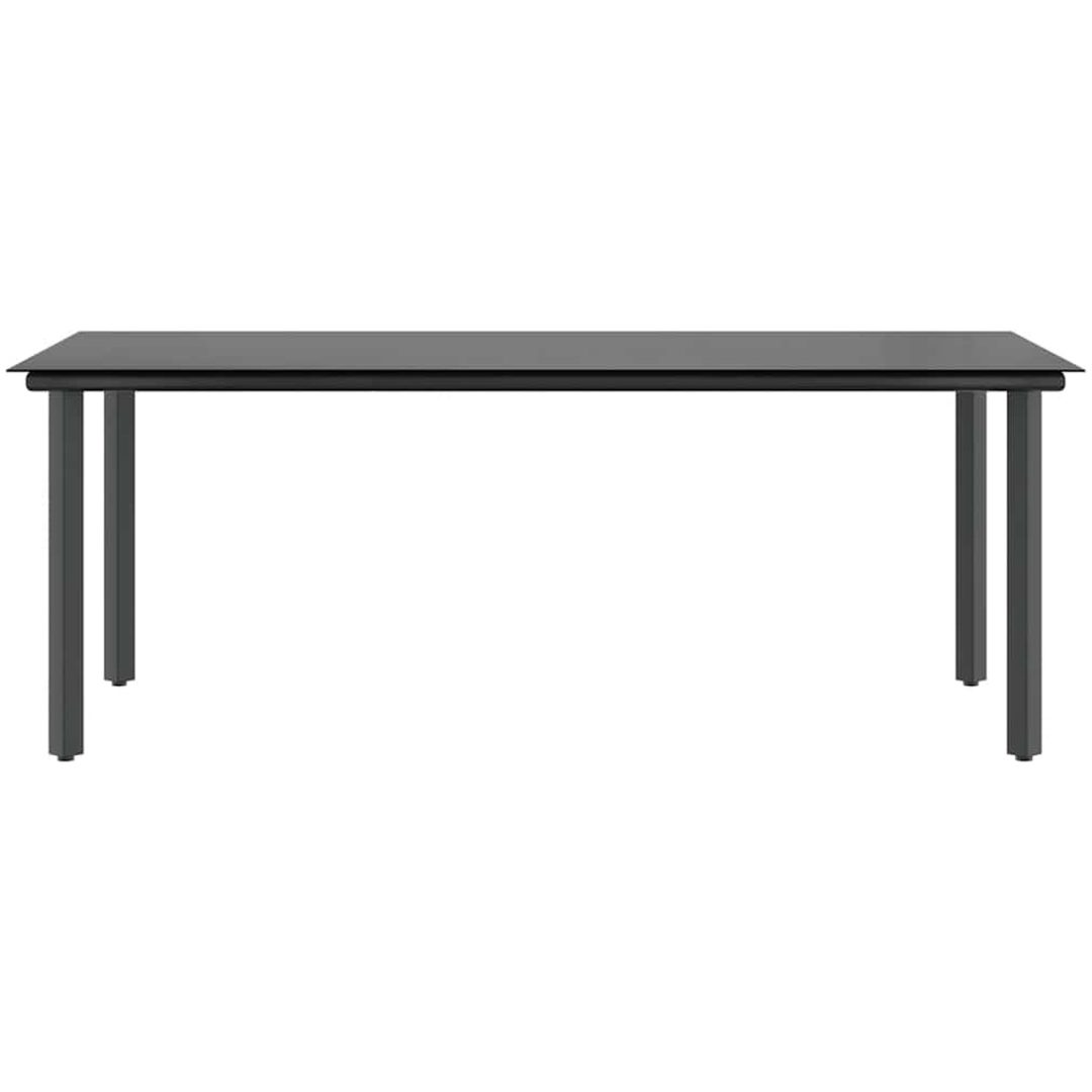 Matgrupp för trädgård med dynor 9 delar brun polyrotting glas vidaXL 200 x 100 x 74 cm – bild 5