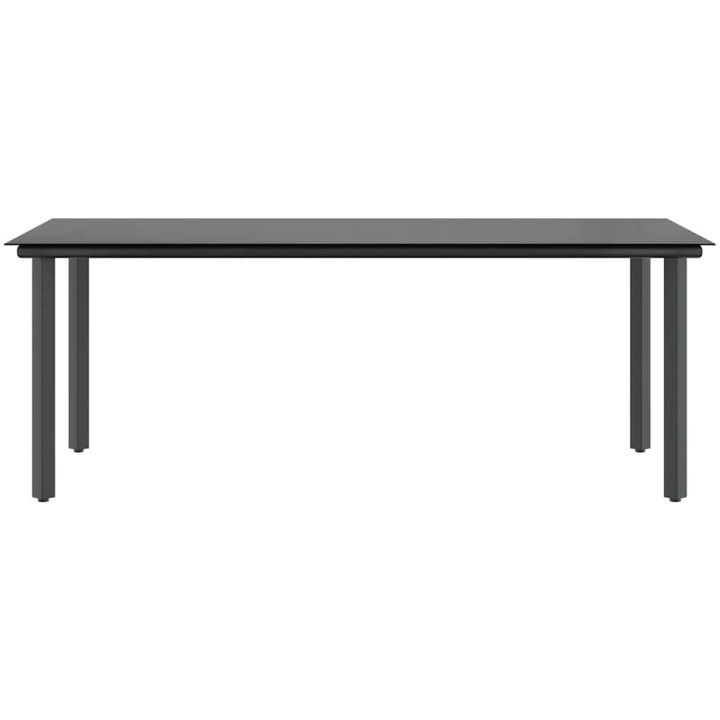 Matgrupp för trädgård med dynor 9 delar brun polyrotting glas vidaXL 200 x 100 x 74 cm – bild 5