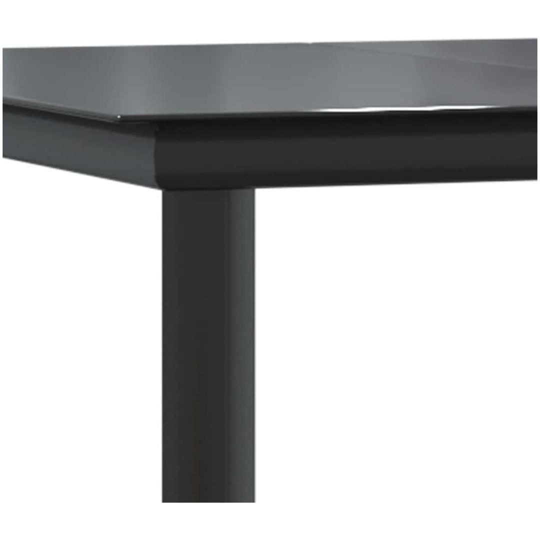 Matgrupp för trädgård med dynor 9 delar brun polyrotting glas vidaXL 200 x 100 x 74 cm – bild 9