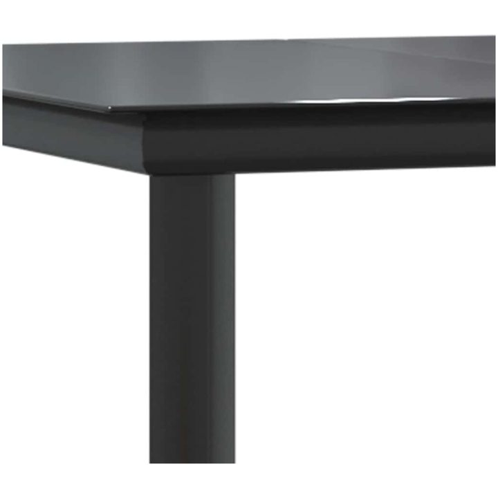 Matgrupp för trädgård med dynor 9 delar brun polyrotting glas vidaXL 200 x 100 x 74 cm – bild 9