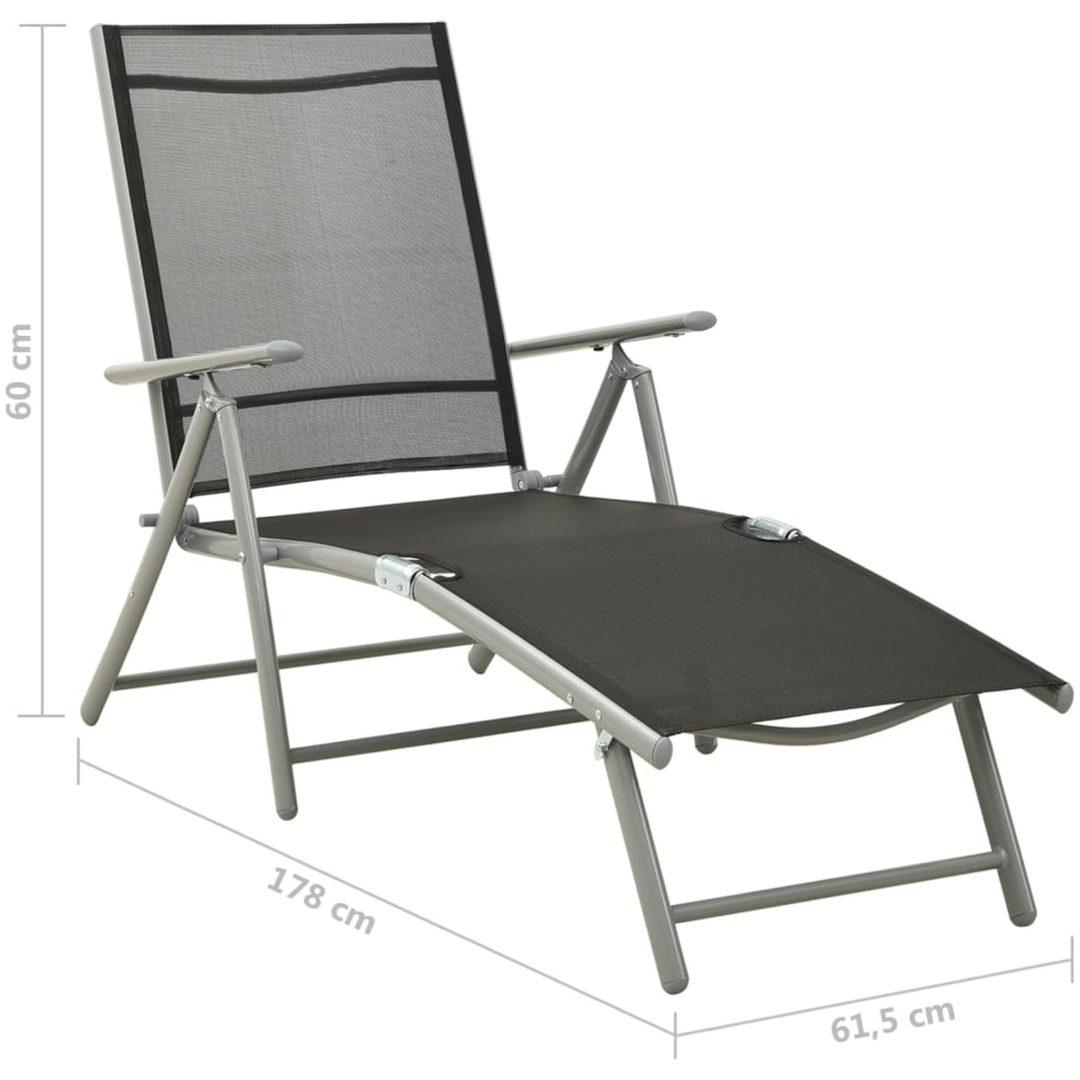 Matgrupp för trädgården 10 delar silver och svart vidaXL – bild 11