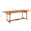 Matgrupp för trädgården 11 delar 220x90x75 cm massivt akaciaträ vidaXL – miniatyr 12