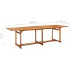 Matgrupp för trädgården 11 delar 280x90x75 cm massivt akaciaträ vidaXL – miniatyr 12