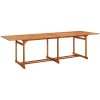 Matgrupp för trädgården 11 delar 280x90x75 cm massivt akaciaträ vidaXL – miniatyr 6