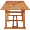 Matgrupp för trädgården 11 delar 280x90x75 cm massivt akaciaträ vidaXL – miniatyr 8