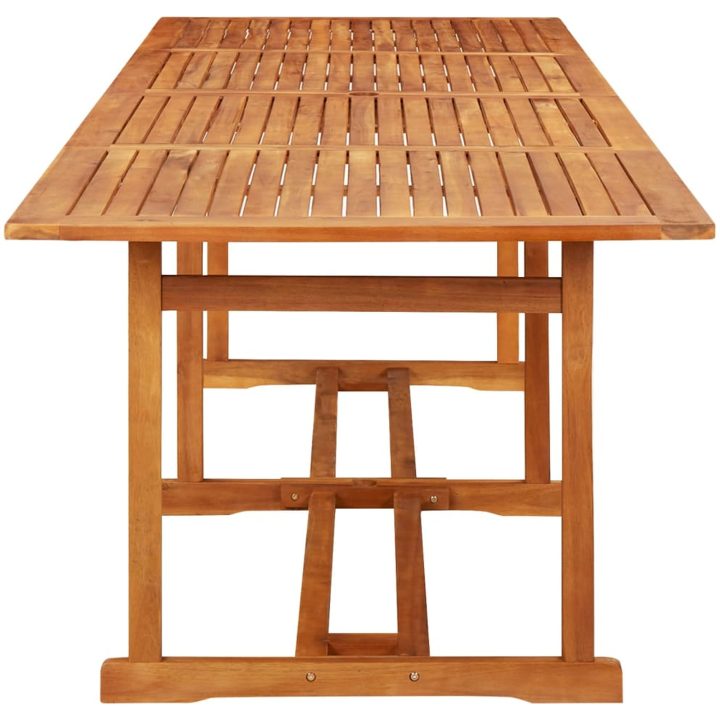Matgrupp för trädgården 11 delar 280x90x75 cm massivt akaciaträ vidaXL – bild 8
