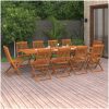 Matgrupp för trädgården 11 delar 280x90x75 cm massivt akaciaträ vidaXL – miniatyr 1