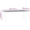Matgrupp för trädgården 11 delar antracit stål vidaXL 200 cm table length – miniatyr 11