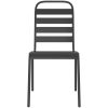 Matgrupp för trädgården 11 delar antracit stål vidaXL 200 cm table length – miniatyr 6