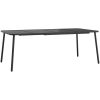 Matgrupp för trädgården 11 delar antracit stål vidaXL 200 cm table length – miniatyr 7