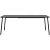 Matgrupp för trädgården 11 delar antracit stål vidaXL 200 cm table length – miniatyr 8
