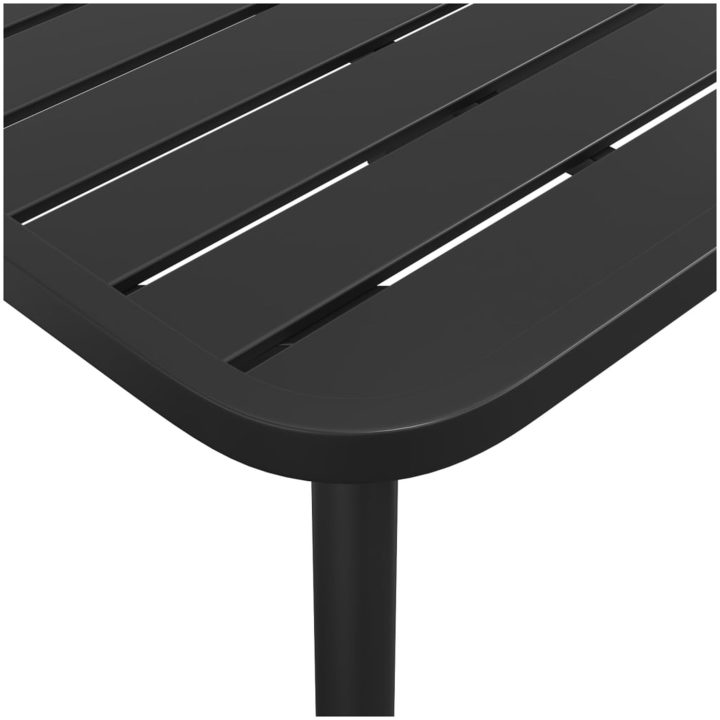 Matgrupp för trädgården 11 delar antracit stål vidaXL 200 cm table length – bild 9