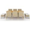 Matgrupp för trädgården 11 delar beige vidaXL – miniatyr 2