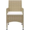 Matgrupp för trädgården 11 delar beige vidaXL – miniatyr 7