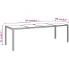 Matgrupp för trädgården 11 delar konstrotting beige vidaXL 250 cm bordslängd – miniatyr 9