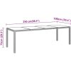 Matgrupp för trädgården 11 delar konstrottning grå vidaXL 250 cm bordslängd – miniatyr 9