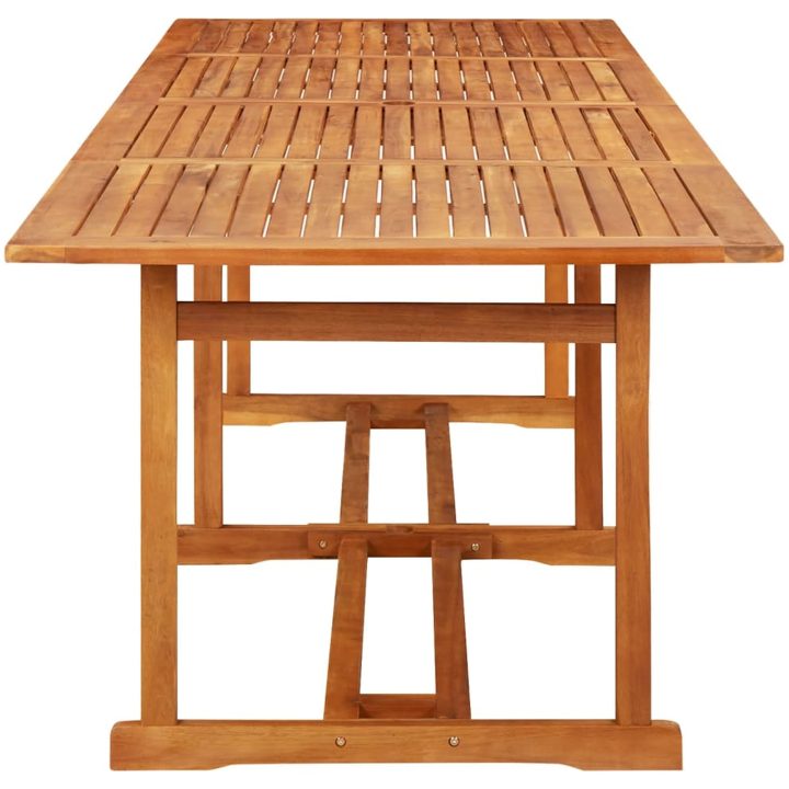Matgrupp för trädgården 13 delar 280x90x75 cm massivt akaciaträ vidaXL – bild 8