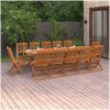 Matgrupp för trädgården 13 delar 280x90x75 cm massivt akaciaträ vidaXL – miniatyr 1
