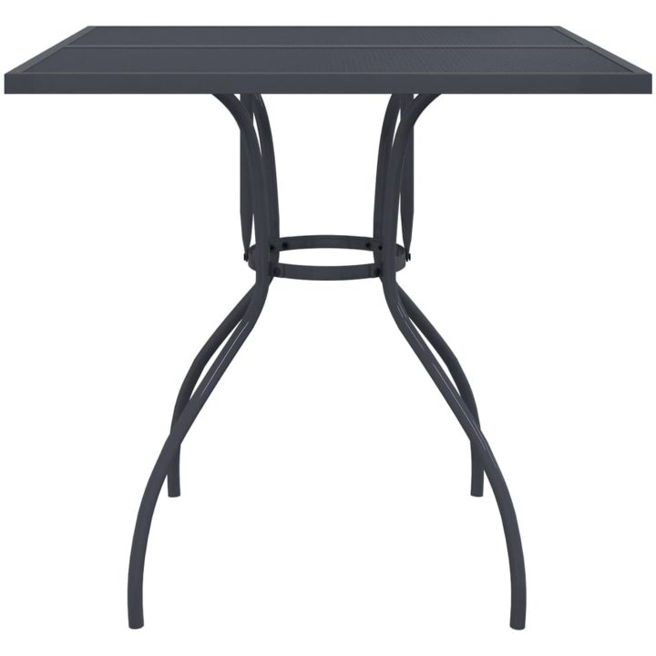 Matgrupp för trädgården 3 delar antracit metallnät vidaXL 80 cm table length – bild 7