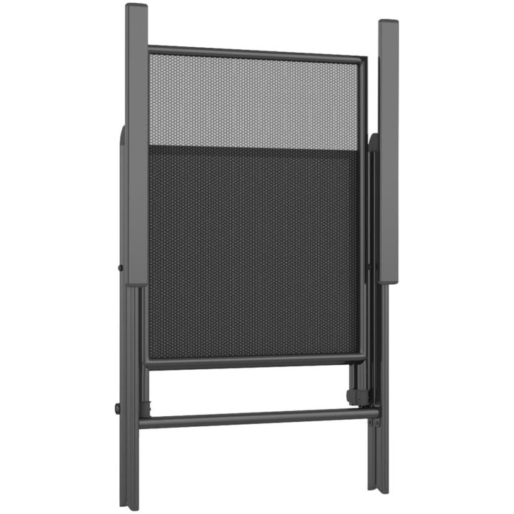 Matgrupp för trädgården 3 delar antracit stål vidaXL 110 cm table length – bild 7