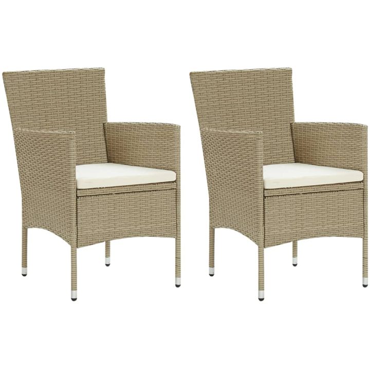 Matgrupp för trädgården 3 delar beige vidaXL – bild 3