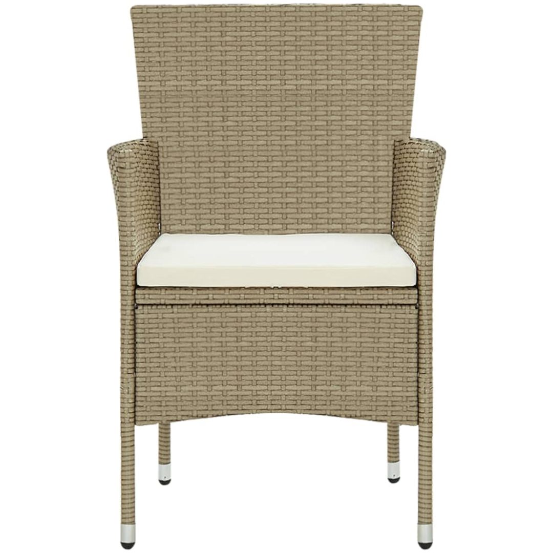 Matgrupp för trädgården 3 delar beige vidaXL – bild 6