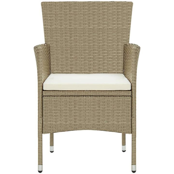 Matgrupp för trädgården 3 delar beige vidaXL – bild 6