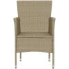 Matgrupp för trädgården 3 delar beige vidaXL – miniatyr 7