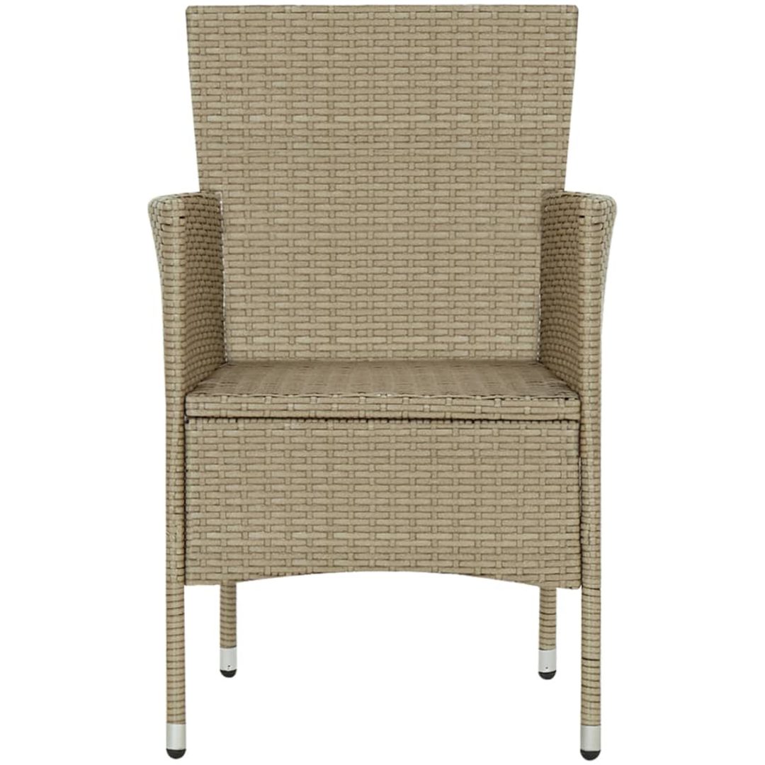 Matgrupp för trädgården 3 delar beige vidaXL – bild 7