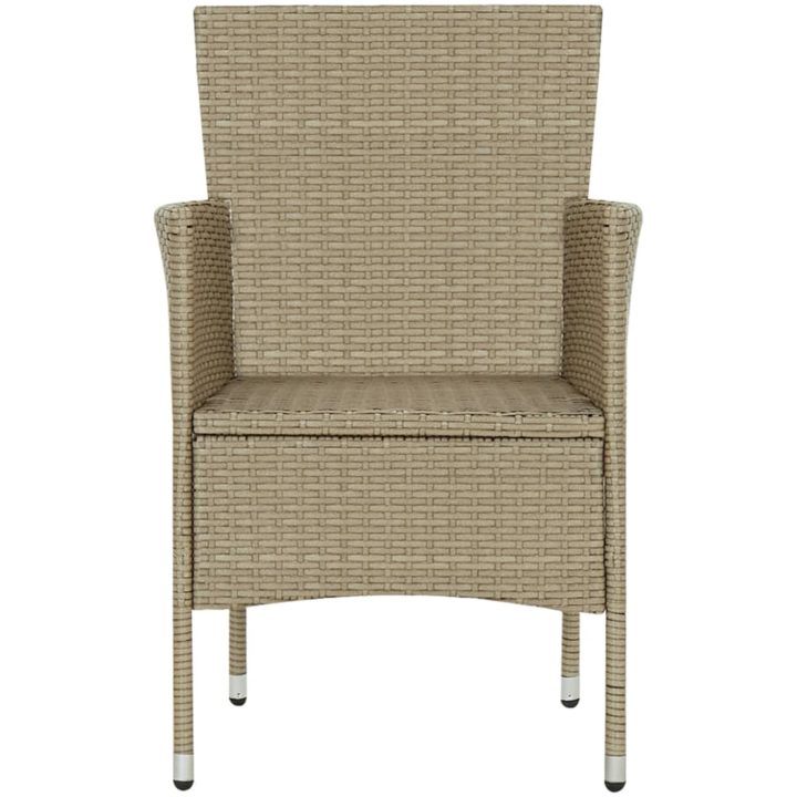 Matgrupp för trädgården 3 delar beige vidaXL – bild 7