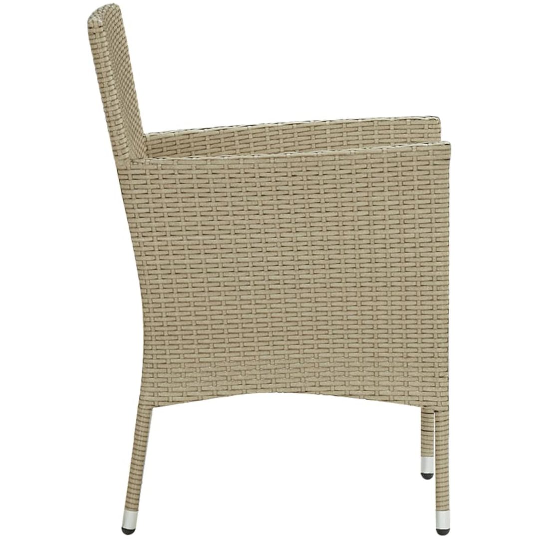 Matgrupp för trädgården 3 delar beige vidaXL – bild 8