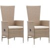 Matgrupp för trädgården 3 delar beige vidaXL – miniatyr 2