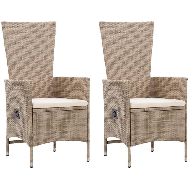 Matgrupp för trädgården 3 delar beige vidaXL – bild 2