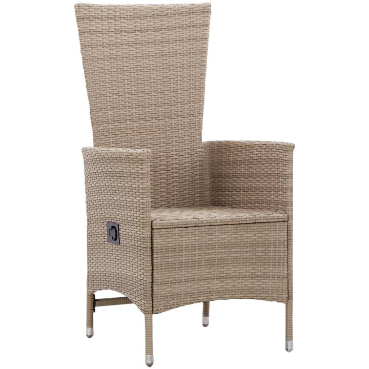 Matgrupp för trädgården 3 delar beige vidaXL – bild 4
