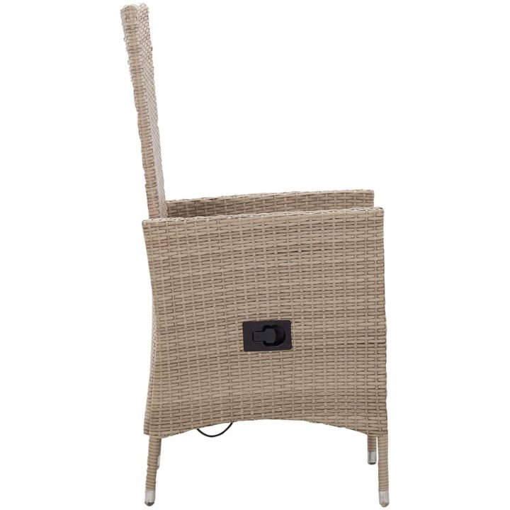 Matgrupp för trädgården 3 delar beige vidaXL – bild 5