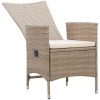 Matgrupp för trädgården 3 delar beige vidaXL – miniatyr 6
