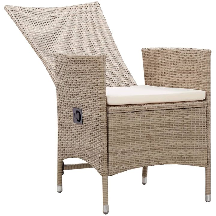 Matgrupp för trädgården 3 delar beige vidaXL – bild 6