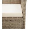 Matgrupp för trädgården 3 delar beige vidaXL – miniatyr 7
