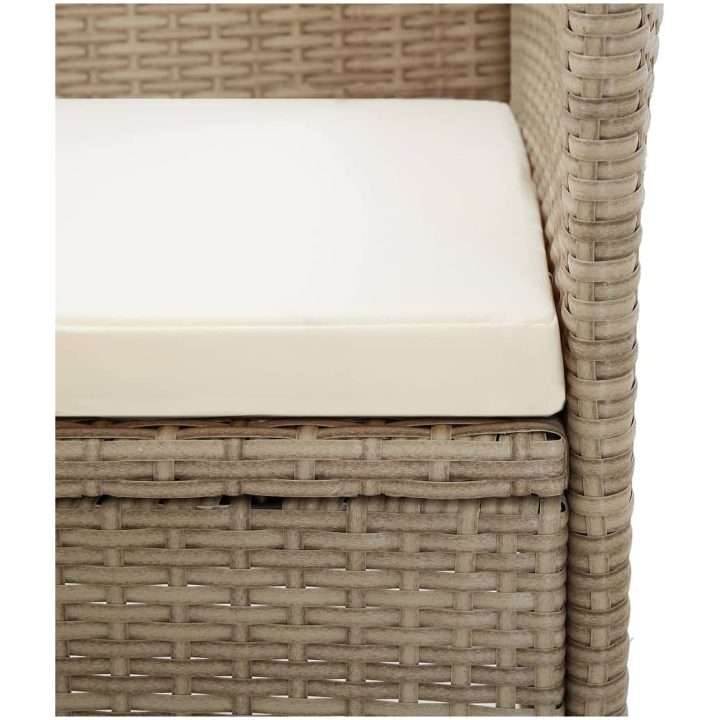 Matgrupp för trädgården 3 delar beige vidaXL – bild 7