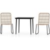 Matgrupp för trädgården 3 delar ek vidaXL 80 cm table length – miniatyr 2