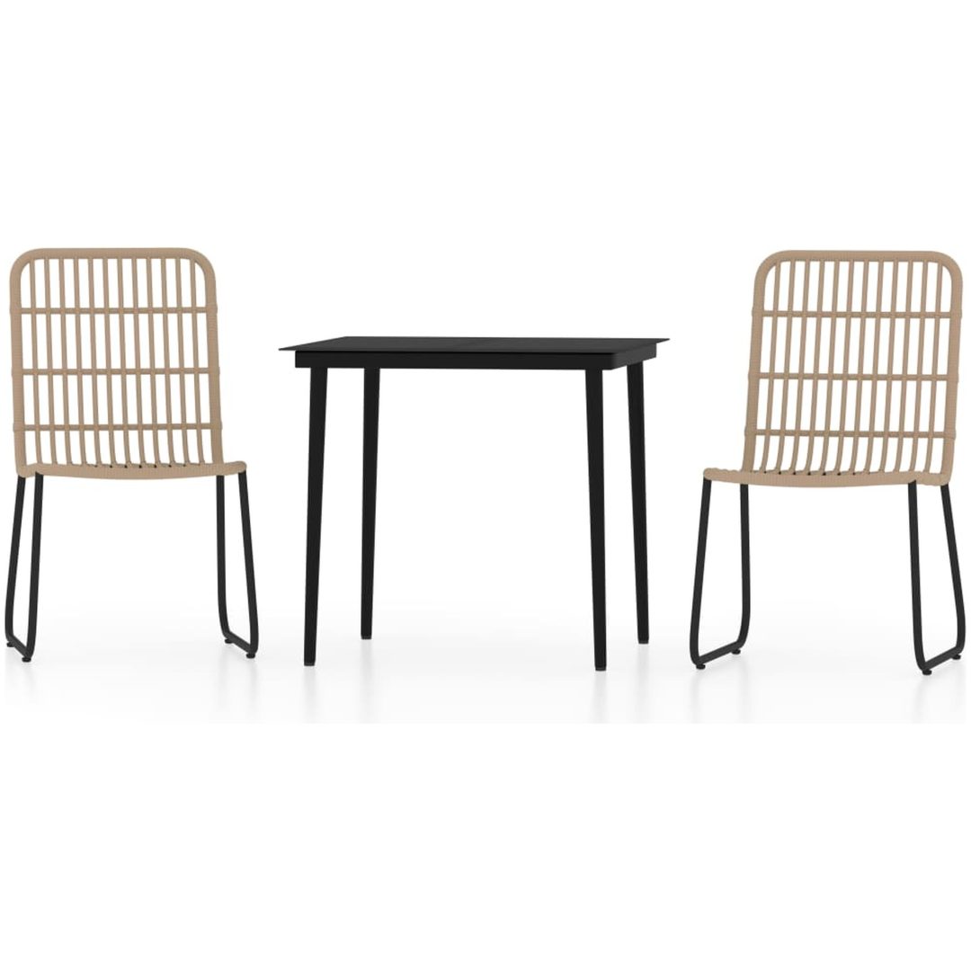 Matgrupp för trädgården 3 delar ek vidaXL 80 cm table length – bild 2