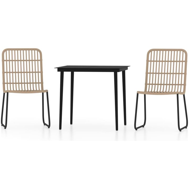 Matgrupp för trädgården 3 delar ek vidaXL 80 cm table length – bild 2