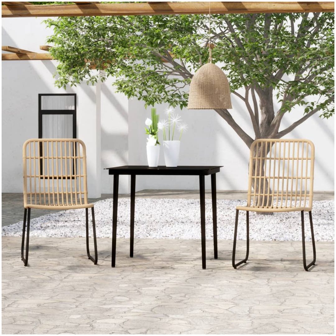 Matgrupp för trädgården 3 delar ek vidaXL 80 cm table length