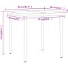 Matgrupp för trädgården 3 delar grå och svart vidaXL 80 cm table length – miniatyr 7