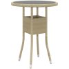 Matgrupp för trädgården 3 delar konstrotting beige vidaXL – miniatyr 3