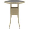 Matgrupp för trädgården 3 delar konstrotting beige vidaXL – miniatyr 4