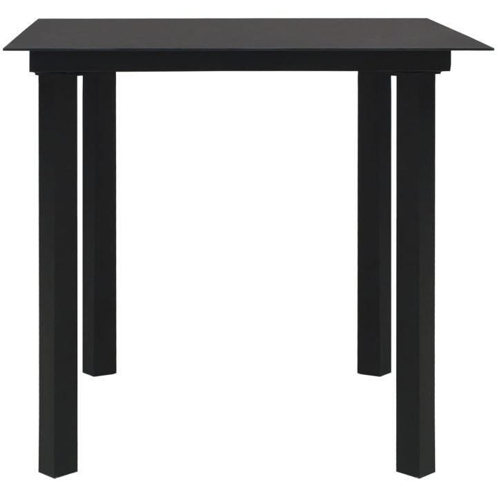 Matgrupp för trädgården 3 delar konstrotting och glas vidaXL 80 cm table length – bild 11